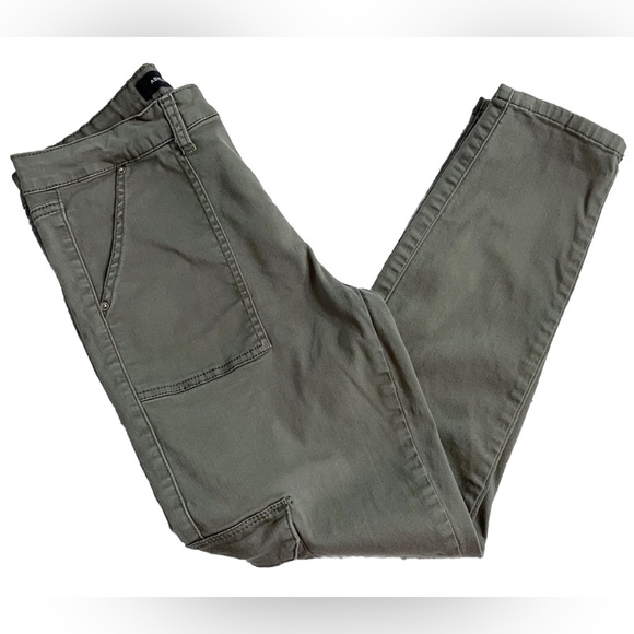 Ashley Mason Cargo Pants Crop Mid-Rise Women’s 13/31 Green Skinny - Picture 3 of 9